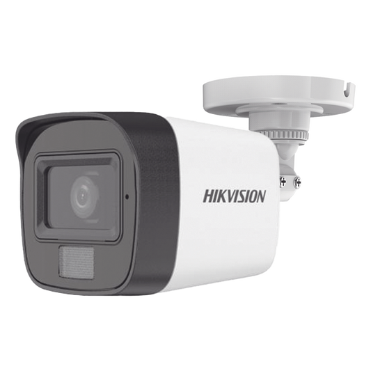 [Dual Light + ColorVu] Bala TURBOHD 2 Megapixel (1080p) / Lente 2.8 mm / 30 mts IR EXIR + 20 mts Luz Blanca / Micrófono Integrado / Gran Angular 101° / Exterior IP67 / 4 Tecnologías
