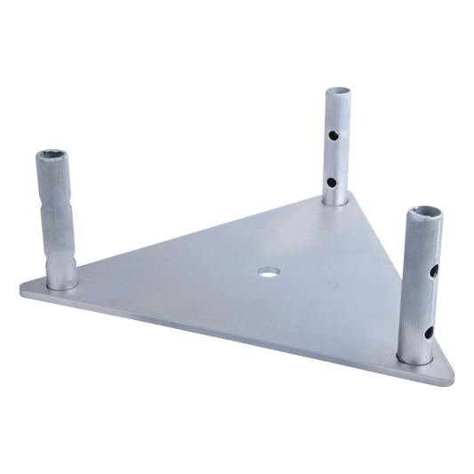Base para torre sección STZ-30 galvanizada por electrolisis.