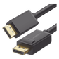 Cable DisplayPort 1.2 Macho a Macho | Longitud 3 Metros (9.84 Pies) | Versión DP1.2 | Soporta 4K@60Hz; 2K@144Hz | Soporta 3D | Color Profundo de 8 y 10 Bits | Blindaje Interno Múltiple | Cobre Estañado 28AWG | Botón de Liberación