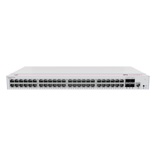 Switch de Acceso Gigabit Administrable PoE Capa 2 / 48 puertos 10/100/1000 Mbps (PoE) / 4 Puertos 10GE SFP+ Uplink / ERPS / IMGP Snooping / DHCP Snooping / PoE Perpetuo / 380W / Administración Nube Gratis