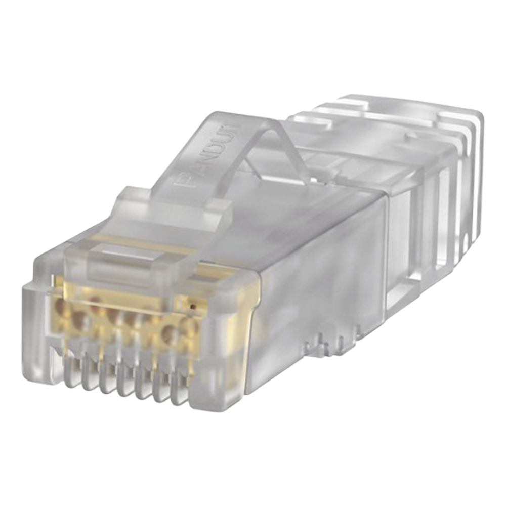 Plug RJ45 Cat6A, Para Cable UTP de Calibre 23-24 AWG, Chapado en Oro de 50 Micras, Paquete de 100 Piezas