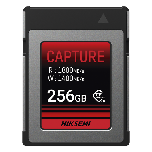 Memoria CFexpress Tipo B / 256 GB / 1800 MB/s Lectura / 1400 MB/s Escritura / Video 8K / PCIe Gen 3×2