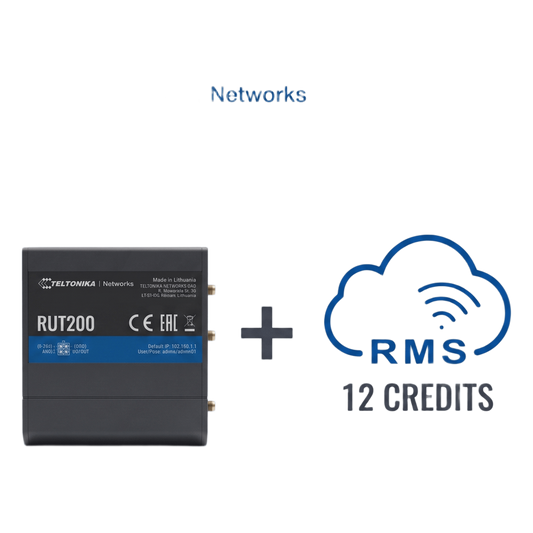 Router Teltonika LTE/4G RUT200 + 12 creditos RMS