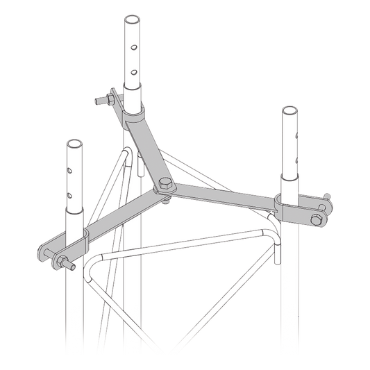 Brida para sujeción de retenida compatible con tramos STZ30G, Galvanizado por Inmersión en Caliente.