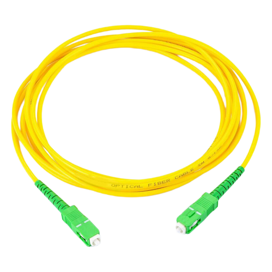Jumper de Fibra Óptica Monomodo SC/APC SC/APC Simplex, Color Amarillo, 2 Metros (6.56 Pies)