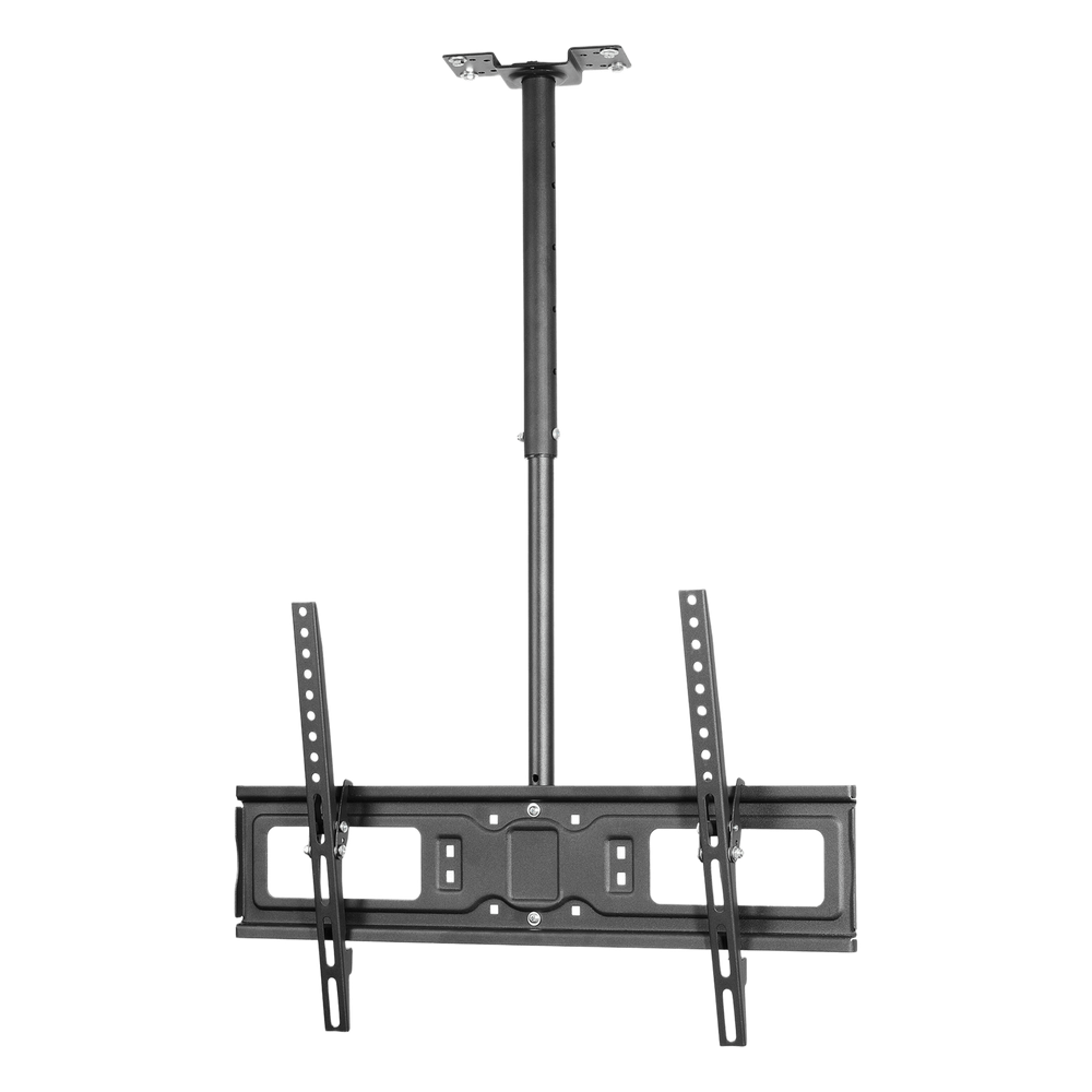 Montaje de techo Inclinable y Ajustable para pantallas desde 32-75 pulgadas / Capacidad de Carga 50 kg / VESA 200x200 hasta 600x400 / Acabado Resistente a Rasguños / Incluye Herrajes de Montaje