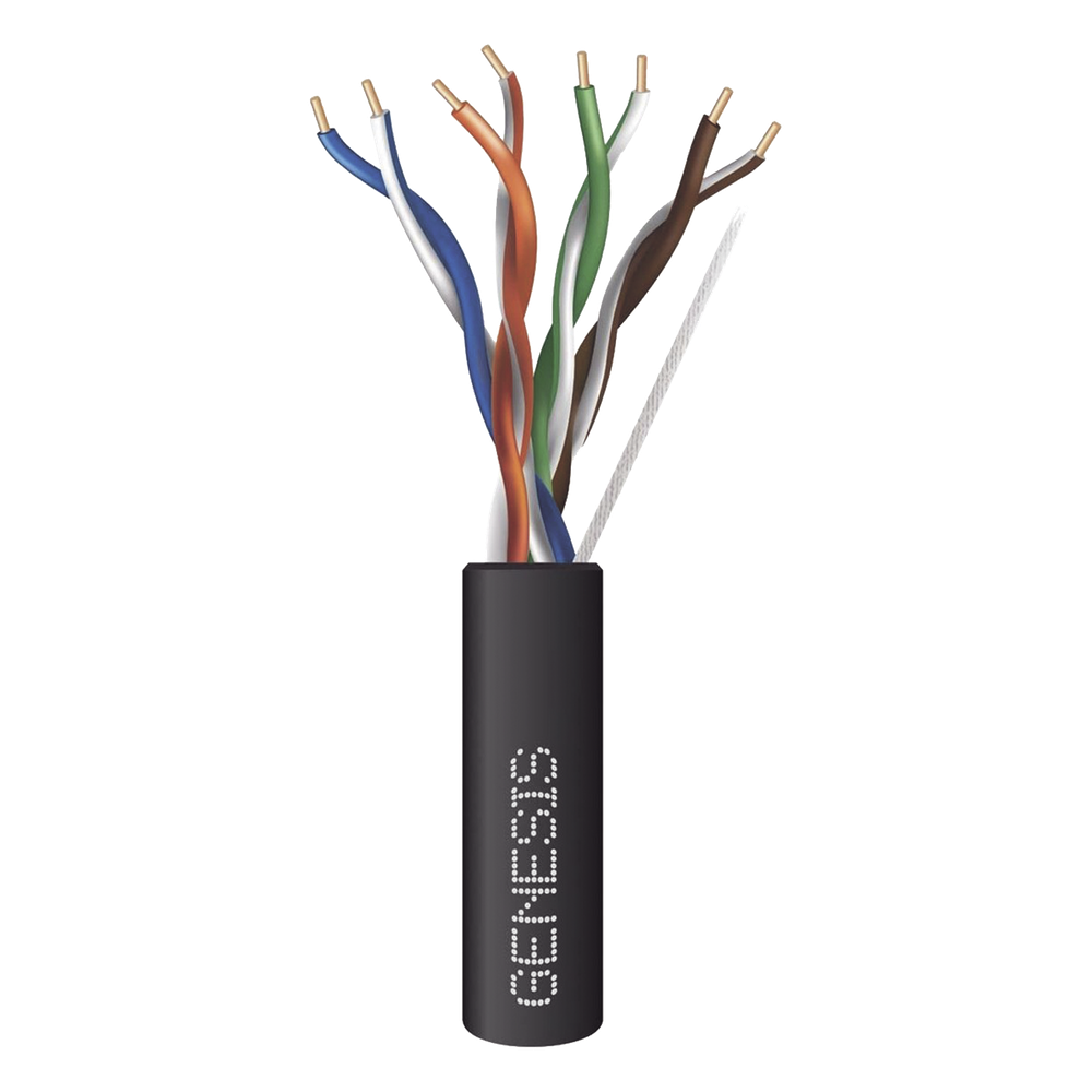 Bobina de Cable de 305 Metros (1000 Pies) / UTP Cat6 PLENUM / Color Negro / UL, CMP SPNLS / Probado a 350 MHz / Aplicaciones de CCTV / Redes de Datos / IP Megapixel / Control RS485