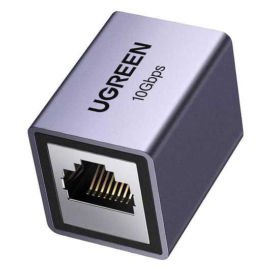 Acoplador STP (Extensor de Cable Ethernet RJ45) | 10Gbps | Blindado | Compatibilidad con Cat8 Cat7 Cat6 Cat5e | Hasta 100 Metros (328.08 Pies) | Aleación de Aluminio