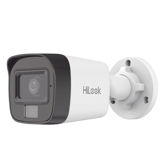 [Dual Light] Bala IP 2 Megapixel (1080p) / Lente 2.8 mm / Ángulo de visión 101° / 20 mts IR + 15 mts Luz Blanca / Micrófono Integrado / ACUSENSE Lite / Exterior IP67 / PoE / dWDR / H.265+ / ONVIF