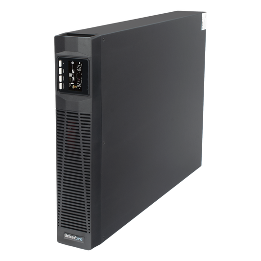 UPS de 3000VA/2700W / Topología On-Line Doble Conversión con Baterías Internas / Entrada y Salida de 120 Vca  / Pantalla LCD Configurable / Formato Rack o Torre / 8 Salidas