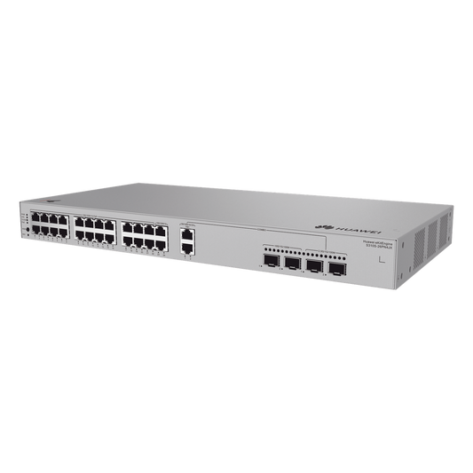 Switch Gigabit Administrable PoE Capa 3 / 24 Puertos 10/100/1000 Mbps (22 PoE) / 2 Puertos 2.5GE (PoE) combo 2 Puertos SFP 2.5GE /2 Puertos SFP+ 10GE / 400W / PoE Perpetuo / iStack / Administración Nube Gratis