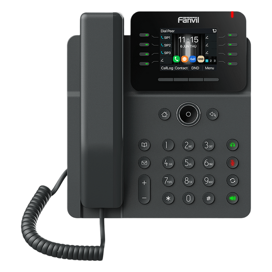 Teléfono IP Empresarial / 12 Líneas SIP / Pantalla Color 2.8" HD 320x240 / Audio HD G.722 y Opus / Conferencia 6 Vías / Bluetooth 5.4 / PoE 802.3af / Gigabit