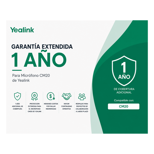 Garantia Extendida de 1 Año para Microfonos CM20 de Yealink