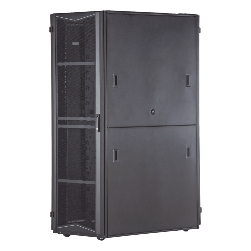 Gabinete FlexFusion para Centros de Datos, 42 UR, 600 mm de Ancho, 1070 mm de Profundidad, Fabricado en Acero, Color Negro