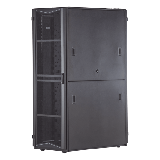 Gabinete FlexFusion para Centros de Datos, 42 UR, 600 mm de Ancho, 1070 mm de Profundidad, Fabricado en Acero, Color Negro