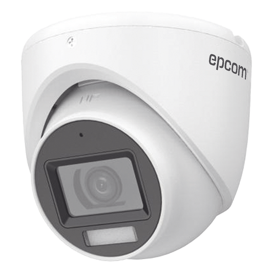 [Dual Light + ColorVu] Turret TURBOHD 2 Megapixel (1080p) / Lente 2.8 mm / 30 mts IR + 20 mts Luz Blanca / Gran Angular 101° / Exterior IP67 / Micrófono Integrado /  4 Tecnologías /  Metal