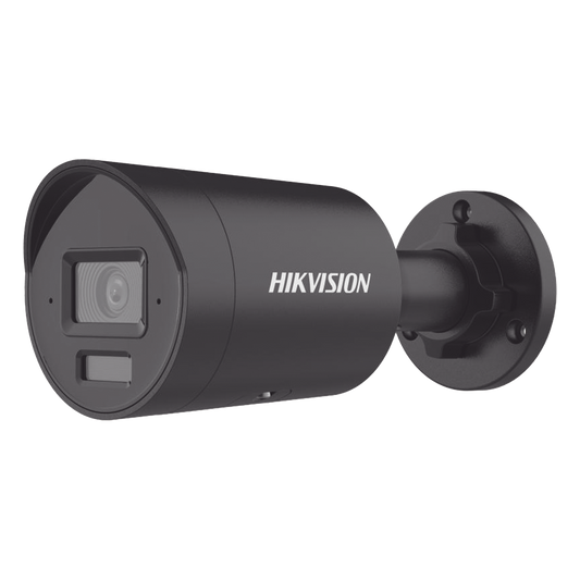 [Dual Light + 2 Micrófonos Integrados] Bala IP 4 Megapixel / Color Negro / Lente 2.8 mm / 40 mts Luz Blanca + 40 mts IR / ACUSENSE / Exterior IP67 / WDR 120 dB / PoE / ONVIF / Micro SD / Metal / ACUSEEK