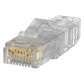 Plug RJ45 Cat6A, Para Cable UTP de Calibre 26 AWG, Chapado en Oro de 50 Micras, Paquete de 100 Piezas
