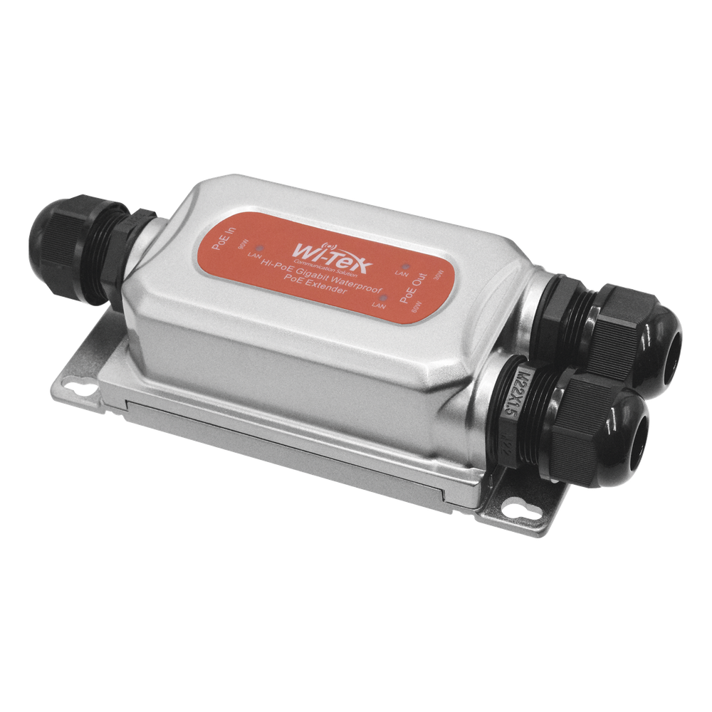 Extensor PoE para exterior / Entrada PoE de 90W y 2 salidas PoE de 60W y 30W / Protección IP68 / Ideal para Aplicaciones de CCTV
