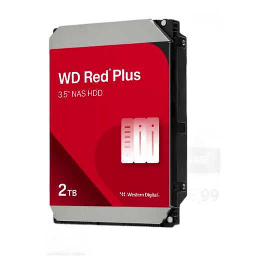 Disco Duro WD RED / 2 TB / 3.5" / 5400 RPM / CMR / 64 MB Caché / 175 MB/s / NASware™ / RAID Optimizado / MTBF 1M Horas