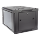 Gabinete para Montaje en Pared - Piso / Puerta de Cristal Templado / Cuerpo Fijo / 6 Unidades de Rack / 19" / Fabricado en Acero
