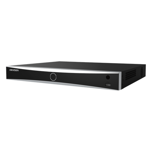 [AcuSeek] NVR 12 Megapixel (4K) / 32 canales IP / 16 Puertos PoE+ / Recocimiento Facial / AcuSense (Evita Falsas Alarmas) / 2 Bahías de Disco Duro / HDMI en 4K / Alarmas I/O / 300 Metros PoE Modo Extendido