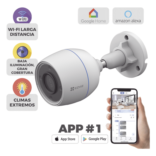 Bala WiFi / 2  Megapixel / Detección humana / Micrófono Integrado / Micro SD / Excelente Vision Nocturna / Exterior