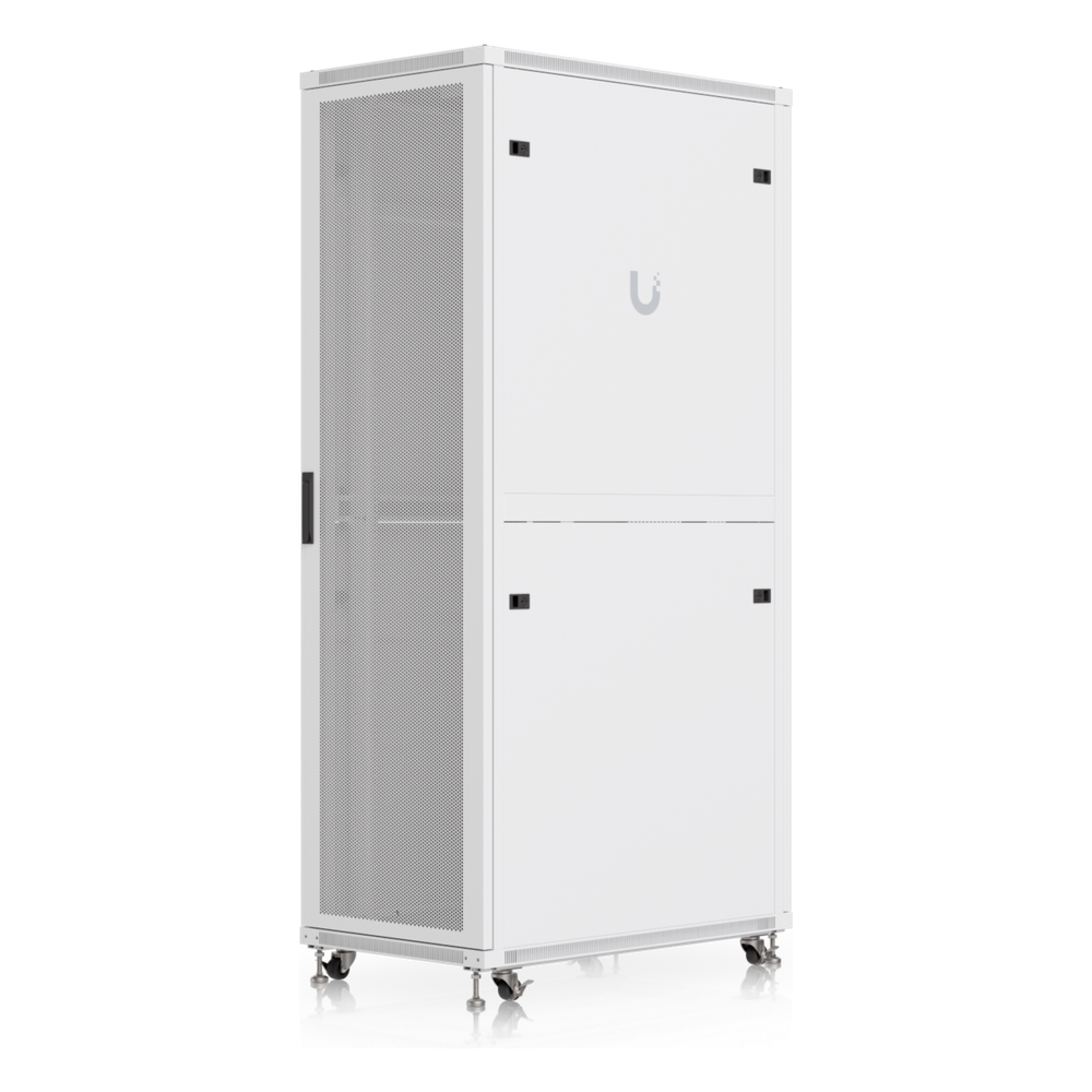 UACC Rack Cabinet 42U (600 × 1000 mm) – Gabinete de Piso Totalmente Ensamblado con Ventiladores Integrados, Paneles Removibles, Ruedas con Seguro y Puerta Frontal Perforada para Óptimo Flujo de Aire