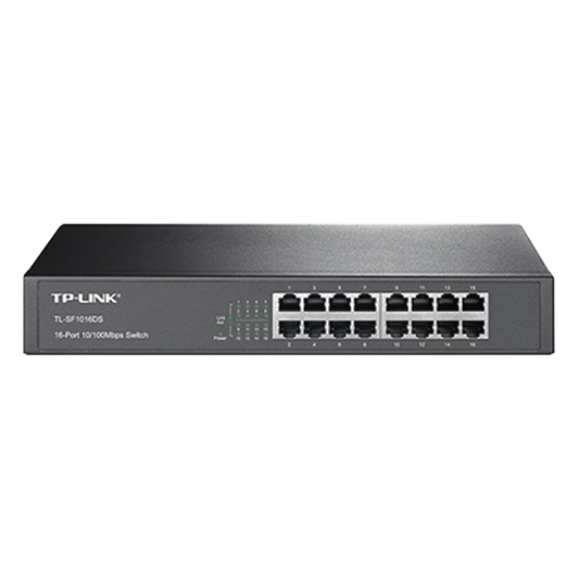 Switch no administrable de 16 puertos 10/100 Mbps de escritorio y para montaje en rack