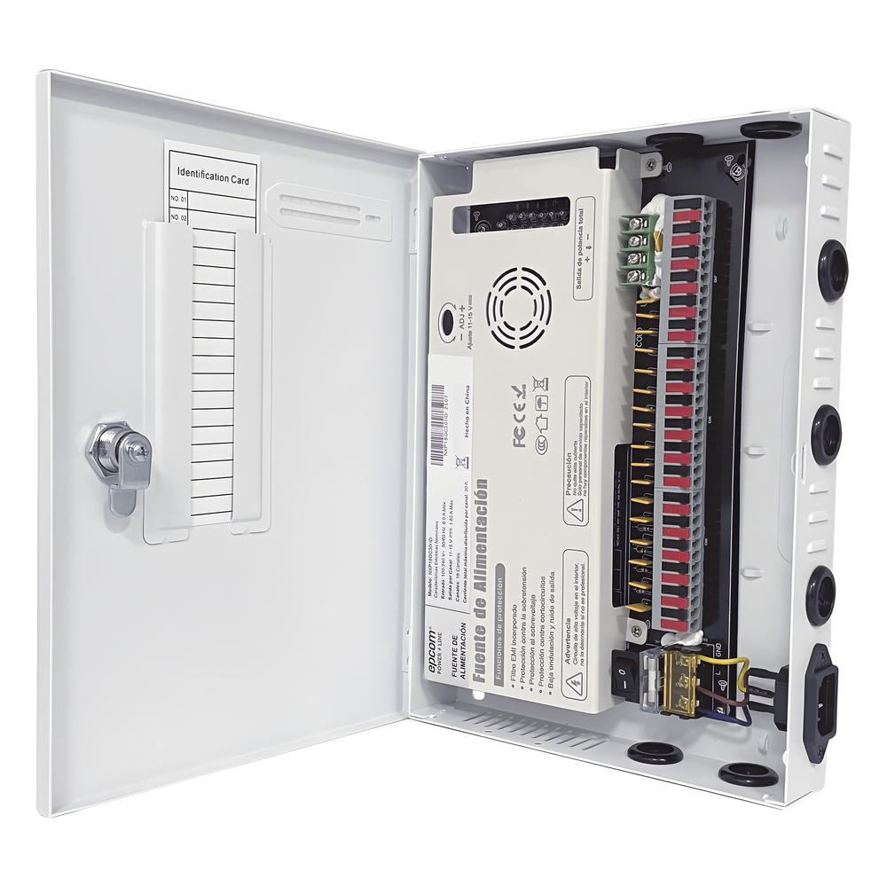 Fuente PREMIUM / 11-15 V / 18 canales / 30 A / Alta tecnología en seguridad / Doble ventilador / Hasta 1.85 Amperes por Salida / Filtro de Ruido por canal / Diseño de alta gama.