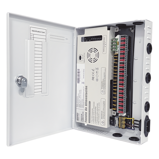 Fuente PREMIUM / 11-15 V / 18 canales / 30 A / Alta tecnología en seguridad / Doble ventilador / Hasta 1.85 Amperes por Salida / Filtro de Ruido por canal / Diseño de alta gama.