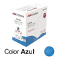Bobina de Cable UTP 305 Metros (1000 Pies) / Cat5E (24 AWG) / Color Azul / PVC (CM) / Uso en Interior / 100% Cobre / Aplicaciones de CCTV y Redes de Datos
