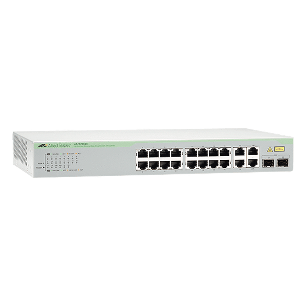 Switch WebSmart de 16 puertos 10/100 Mbps + 2 puertos 10/100/1000 Mbps + 2 SFP Gigabit Combo