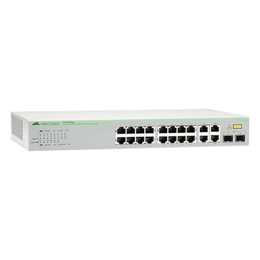 Switch WebSmart de 16 puertos 10/100 Mbps + 2 puertos 10/100/1000 Mbps + 2 SFP Gigabit Combo