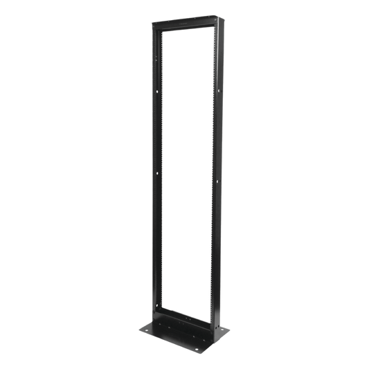 Rack de Dos Postes Estándar de 19", Numerado, Fabricado en Acero y 45 Unidades de Rack, Color Negro