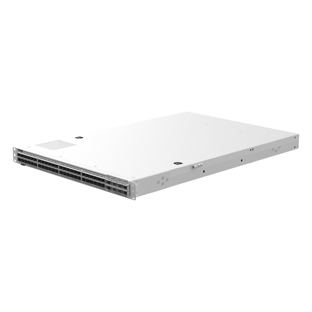 Switch Data Center 100GE / 48 Puertos DSFP 100GE + 8 QSFP-DD 400GE / 16.0 Tbps 5350 Mpps / RDMA RoCEv2 PFC ECN Lossless Ethernet / Capa 3 Spine-Leaf VXLAN EVPN / BGP OSPF MLAG / 1 RU Fuentes 1+1 Hot-Swap