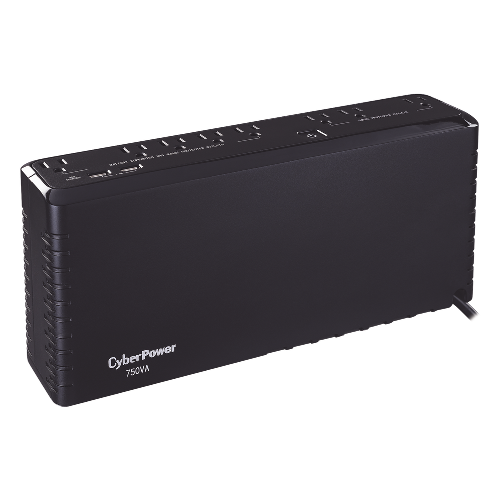 UPS de 750 VA/375 W, Topología Standby, Entrada 120 Vca NEMA 5-15P, de Escritorio, Con 8 Tomas NEMA 5-15R