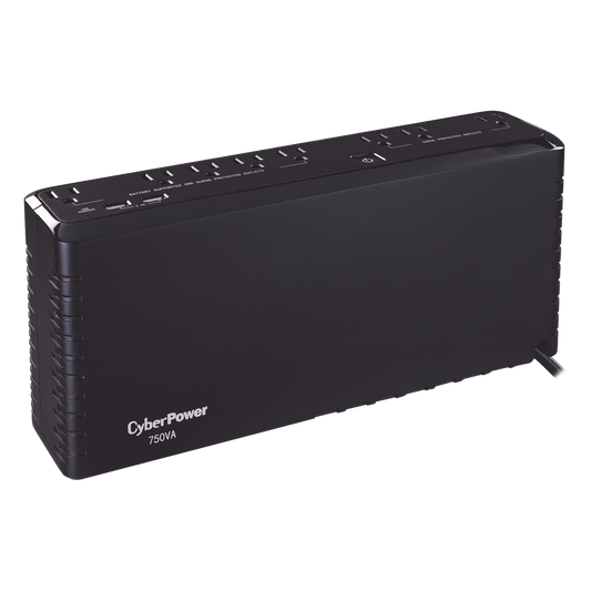 UPS de 750 VA/375 W, Topología Standby, Entrada 120 Vca NEMA 5-15P, de Escritorio, Con 8 Tomas NEMA 5-15R