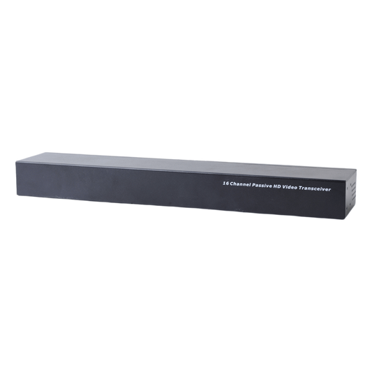 (TRANCEPTOR) RECEPTOR DE VIDEO PASIVO DE 16 CANALES / Resolución 4K / Compatible con cable UTP Cat 5e/6 / Compatible con HD-TVI/CVI/AHD/CVBS / TODO INCLUIDO PARA RACK / Protección Interconstruida contra sobretensión.