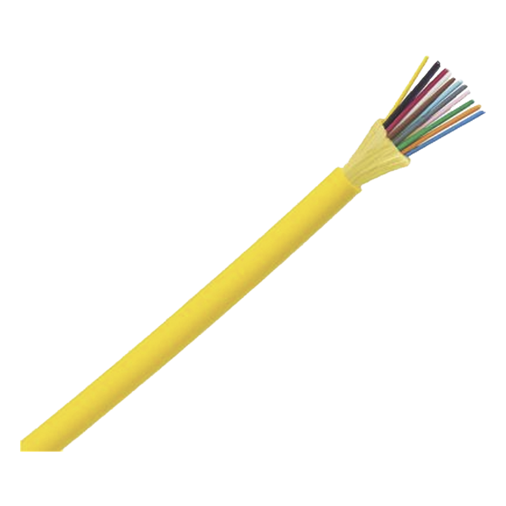 Cable de Fibra Óptica de 12 Hilos, Monomodo OS2 9/125, Interior, Tight Buffer 900um, No Conductiva (Dieléctrica), LSZH, Precio Por Metro