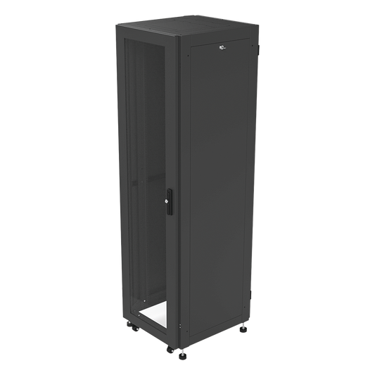 Gabinete para Telecomunicaciones Rack Estándar de 19", 42UR, 600 mm Ancho x 600 mm Profundidad. Fabricado en Acero, Se envía el Gabinete Armado.