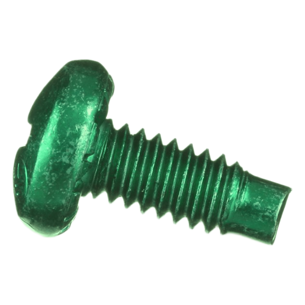 Tornillo de Unión a Tierra, #12-24 x 1/2, Color Verde, Bolsa de 100 Piezas