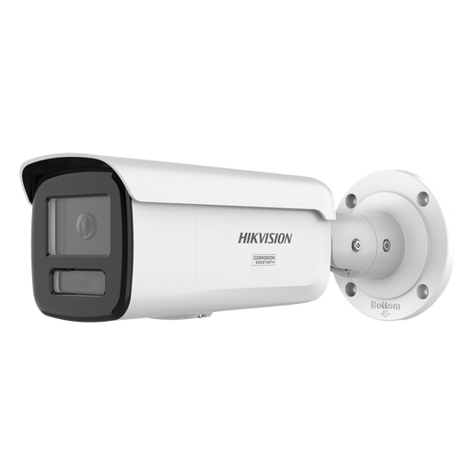 [Dual Light + ColorVu 3.0 + HikAI] Bala IP 6 Megapixel / Lente 4 mm / 60 mts IR + Luz Blanca / Exterior IP67 / WDR 130 dB / ACUSENSE 3.0 / Metal / NEMA 4X / ACUSEEK