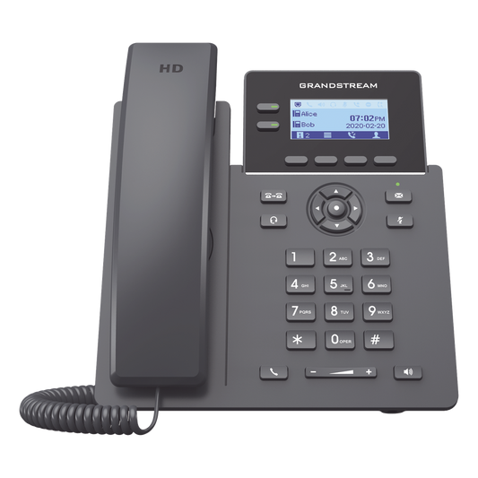 Teléfono IP Grado Operador, 2 líneas SIP con 4 cuentas, PoE, codec Opus, IPV4/IPV6 con gestión en la nube GDMS