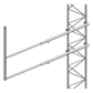 Brazo tipo "F" para tramos STZ-45G, galvanizado por inmersión caliente.