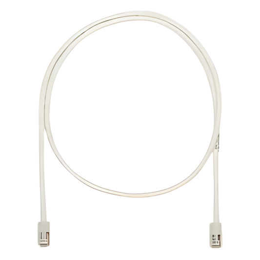 Cable de Parcheo UTP Categoría 5e, con Plug Modular en Cada Extremo - 1 Metro (3.28 Pies) - Blanco Mate