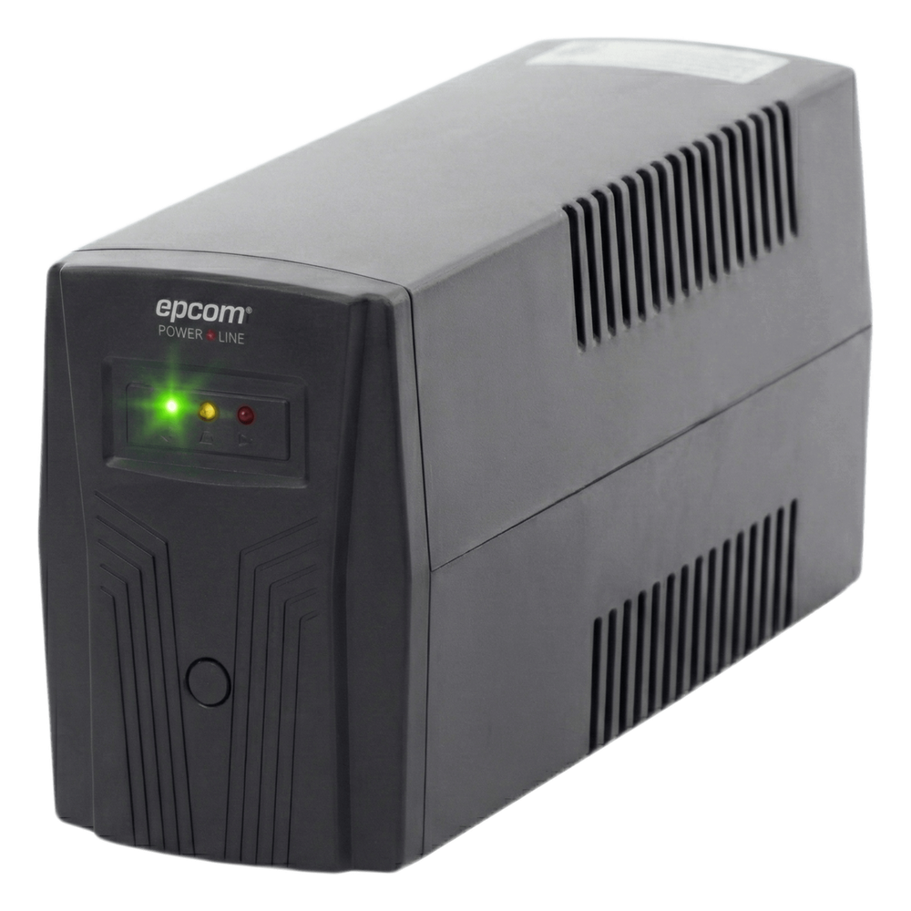 UPS de 850VA/510W / Topología Línea Interactiva / Entrada y Salida 120 Vca / Regulador de Voltaje AVR 80-150 Vca / Clavija NEMA 5-15P / 4 Tomas NEMA 5-15R /Sin RJ11 ni RJ45