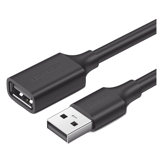 Cable Extensor USB 2.0 A a A | 1 metro | Macho-Hembra | Ultra Durabilidad | Núcleo de Cobre Estañado 28/22 AWG | Blindaje Interior Múltiple / Ideal para teclado, mouse, impresoras, etc.