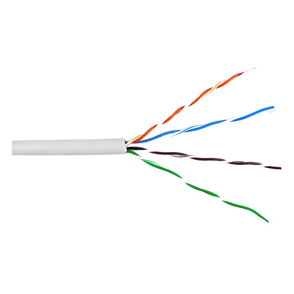 Bobina de Cable de 305 Metros (1000 Pies) UTP Cat6 Riser / Color Blanco / UL, CMR, Probado a 350 Mhz / Para Aplicaciones de CCTV, Redes de Datos, IP Megapixel, Control RS485