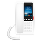 Teléfono IP Hotelero Wi-Fi 6 / Pantalla IPS 3.5" 320x480 / 2 Líneas SIP / 5 Teclas Programables / Puerto USB-A / PoE 802.3af / Audio HD / Diseño Blanco